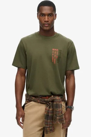 Superdry Herren Locker Geschnittenes Utility Sport T-shirt mit Logo