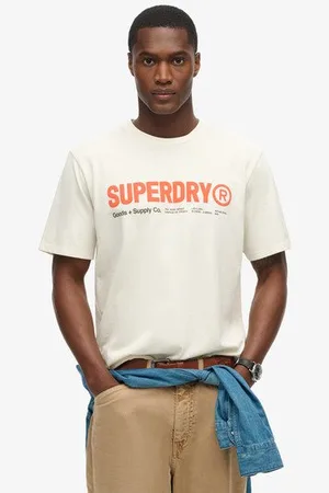 Superdry Herren Locker Geschnittenes Utility Sport T-shirt mit Logo