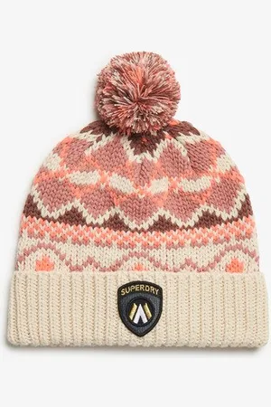 Superdry Damen Apres Ski Beaniemütze aus Strickgewebe