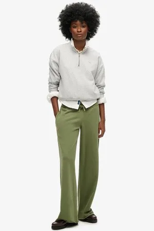 Superdry Damen Essential Jogginghosen mit Geradem Bein und Logo