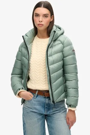 Superdry Damen Fuji Steppjacke mit Kapuze