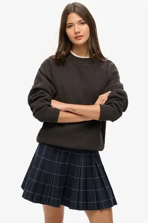 Superdry Damen Minirock im Vintage-stil mit Falten