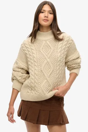 Superdry Damen Plissierter Vintage Minirock aus Cord