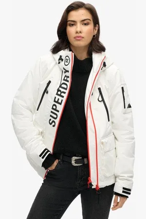 Superdry Damen Windcheater Jacke Logo Druck, Größe: 44