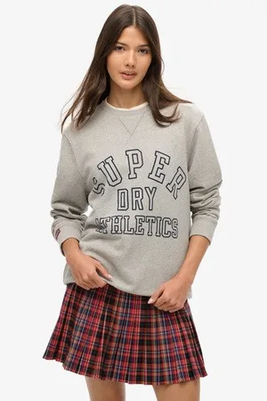 Superdry Damen Karierter Minirock mit Mittlerer Leibhöhe