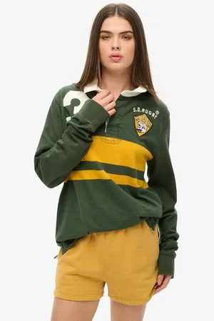 Superdry Damen Sweatshorts in Vintage-waschung Bestickt, Größe: 36