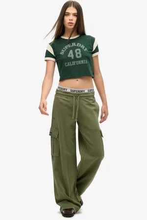Superdry Damen Athletic Essentials Weite Cargo-jogginghosen im Vintage-look