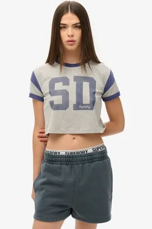 Superdry Damen Sweatshorts in Vintage-waschung