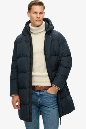 Superdry Herren Sports Steppmantel mit Kapuze