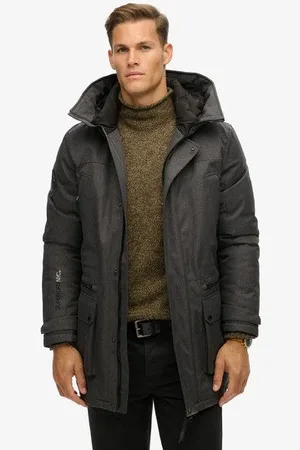 Superdry Herren Wattierter City Tweed Parka