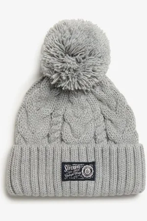 Superdry Damen Beaniemütze mit Grobem Zopfmuster