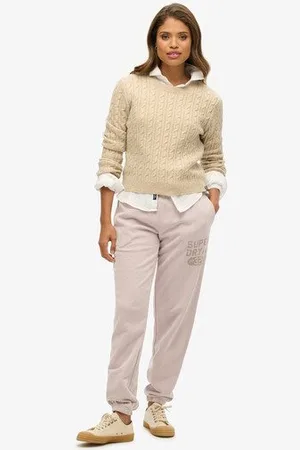 Superdry Damen Athletic Essentials Jogginghosen mit Vintage-waschung und Grafik