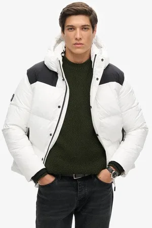 Superdry Herren Kapuzenjacke mit Quadratischem Steppmuster