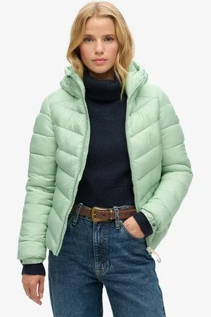 Superdry Damen Fuji Steppjacke mit Kapuze