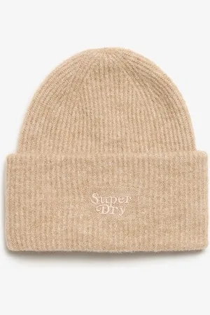 Superdry Damen Weiche Rippstrickmütze