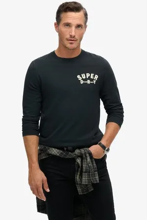 Superdry Herren Workwear Langarmoberteil mit Applikation