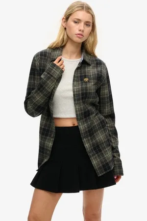 Superdry Damen Plissierter Vintage Minirock aus Cord