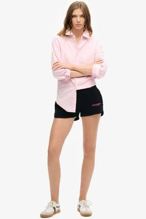 Superdry Damen Sportswear Racer Shorts mit Logo