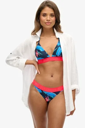 Superdry Damen Klassisches Bikinihöschen mit Logo