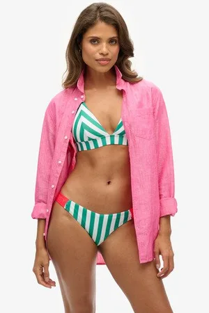 Superdry Damen Gestreifte Raffinierte Bikinihosen