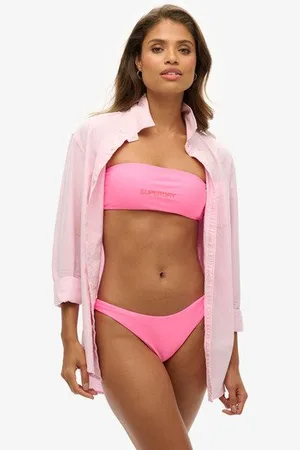 Superdry Damen Brasilianisches Bikinihöschen mit Logo