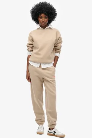 Superdry Damen Essential Jogginghose mit Bündchen und Logo, Größe: 38