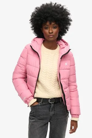 Superdry Damen Spirit Sports Steppjacke mit Kapuze