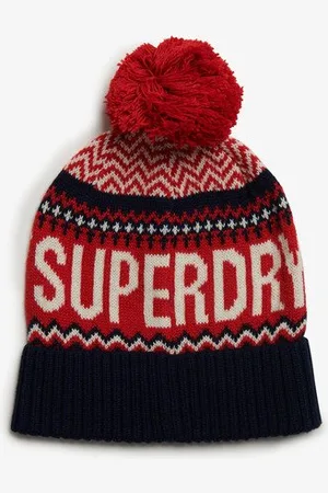 Superdry Damen Beaniemütze mit Fairisle-muster