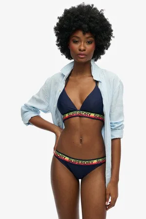 Superdry Damen Klassisches Bikinihöschen mit Logo