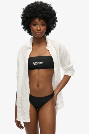 Superdry Damen Brasilianisches Bikinihöschen mit Logo