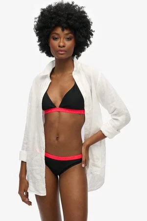 Superdry Damen Klassische Elastische Bikinihöschen