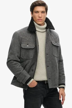 Superdry Herren Merchant Chore Jacke aus Wolle