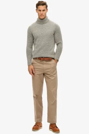 Superdry Herren Chinohose mit Geradem Bein