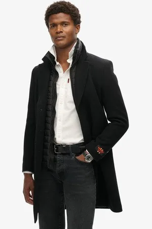 Superdry Herren Figurbetonter 2-in-1 Town Mantel