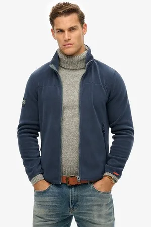 Superdry Herren Active Fleecejacke mit Durchgehendem Reißverschluss