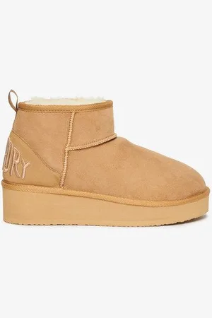 Superdry Damen Sherpa-plateaustiefel aus Wildleder
