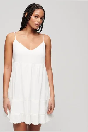 Superdry Damen Strand-minikleid mit Spaghettiträgern