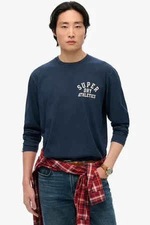 Superdry Herren Athletic Essentials Langarmoberteil