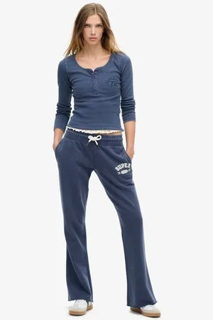 Superdry Damen Ausgestellte, Tief Angesetzte Athletic Essentials Jogginghosen
