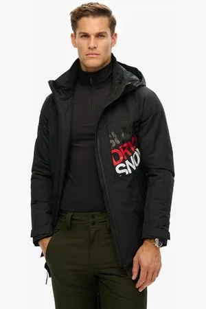 Superdry Herren Sport Ski Freestyle Core Jacke mit Logo-Druck, Größe: L