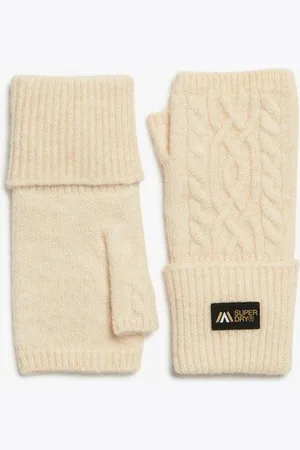 Superdry Damen Luxe Handwarmer Handschuhe mit Zopfmuster