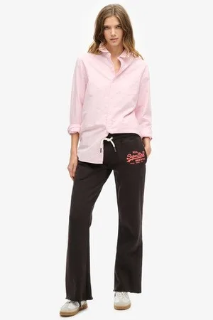 Superdry Damen Neon Vintage Logo Jogginghosen mit Niedriger Leibhöhe und Schlag
