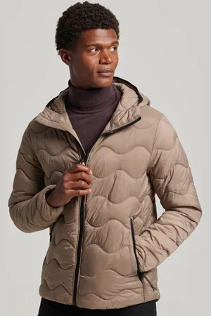 Superdry Herren Leichter Steppmantel mit Kapuze