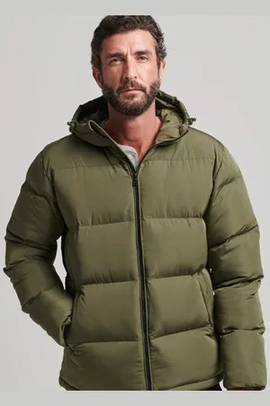 Superdry Herren Kurzer Steppmantel