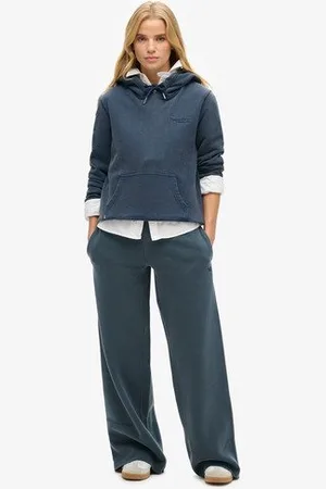 Superdry Damen Wash Jogginghose mit Weitem Bein