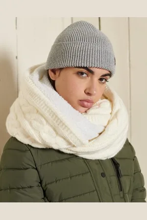 Superdry Damen Tweed-schlauchschal mit Zopfmuster