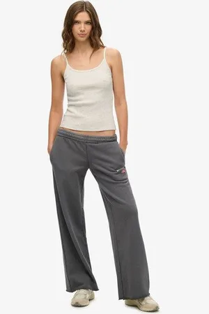 Superdry Damen Athletic Essentials Jogginghose mit Weitem Bein
