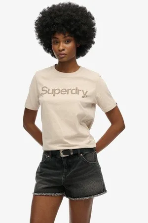 Superdry Damen Farblich Abgestimmtes Core T-shirt