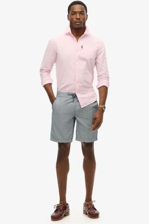 Superdry Herren Shorts mit Kordelzug aus Leinen