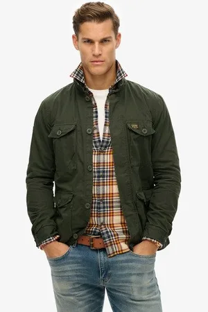 Superdry Herren Leichte Military Feldjacke